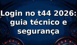 Login no t44 2026: guia técnico e segurança ✅